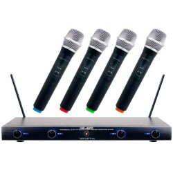 VocoPro VHF-4005 4 Professional Quad Rechargeable VHF Wireless Microphone System